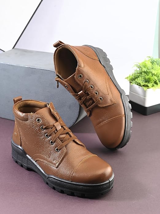 TSF tan police shoes with zip 768