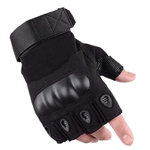 TACTICAL MILITARY HLAF HAND GLOVES (BLACK)