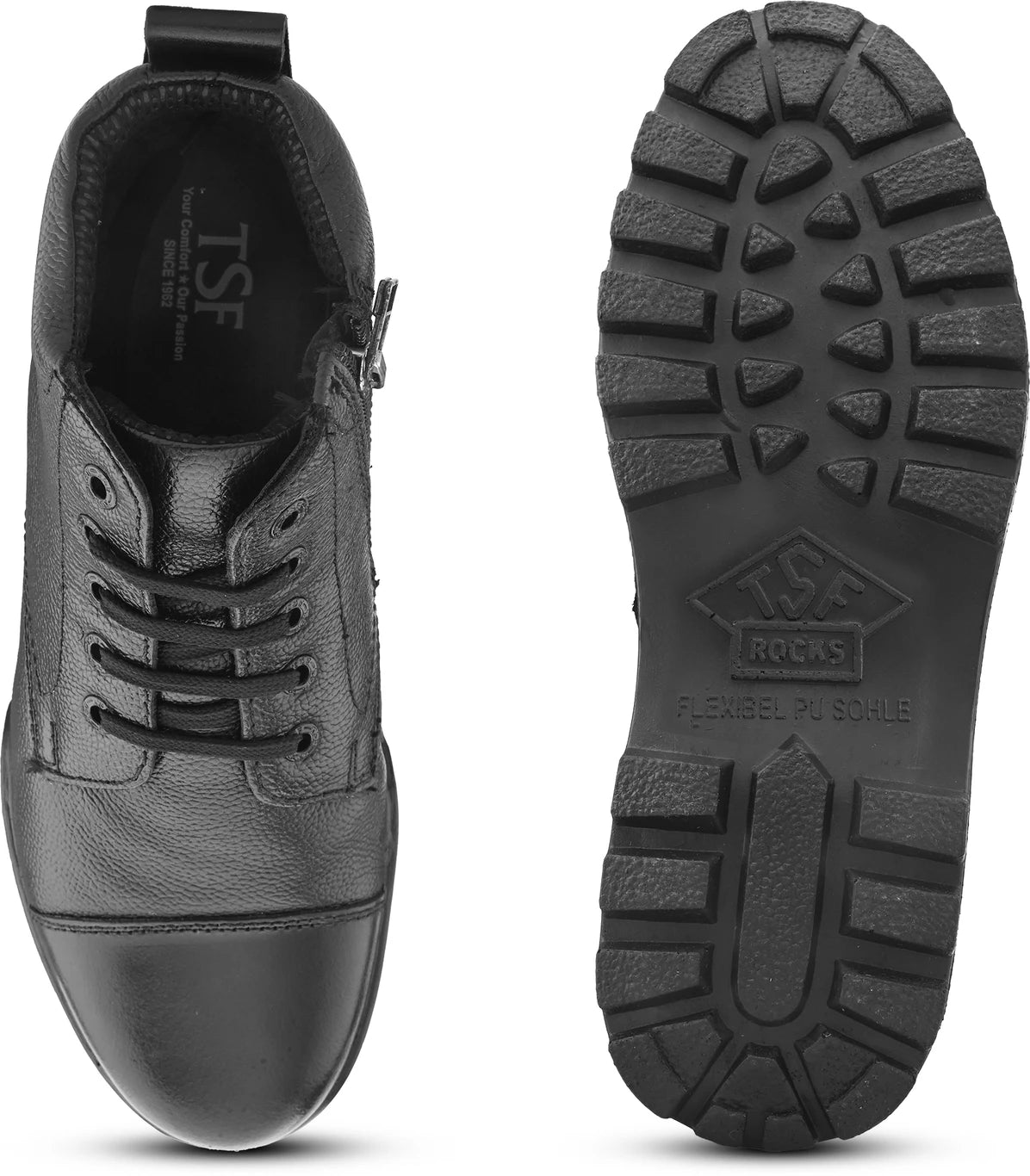 TSF POLICE SHOE DMS 768 BLACK WITH CHAIN