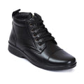 ZOOM HIGH ANKEL LEATHER SHOES (BLACK)