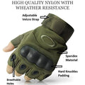TACTICAL MILITARY HALF HAND GLOVES (GREEN)