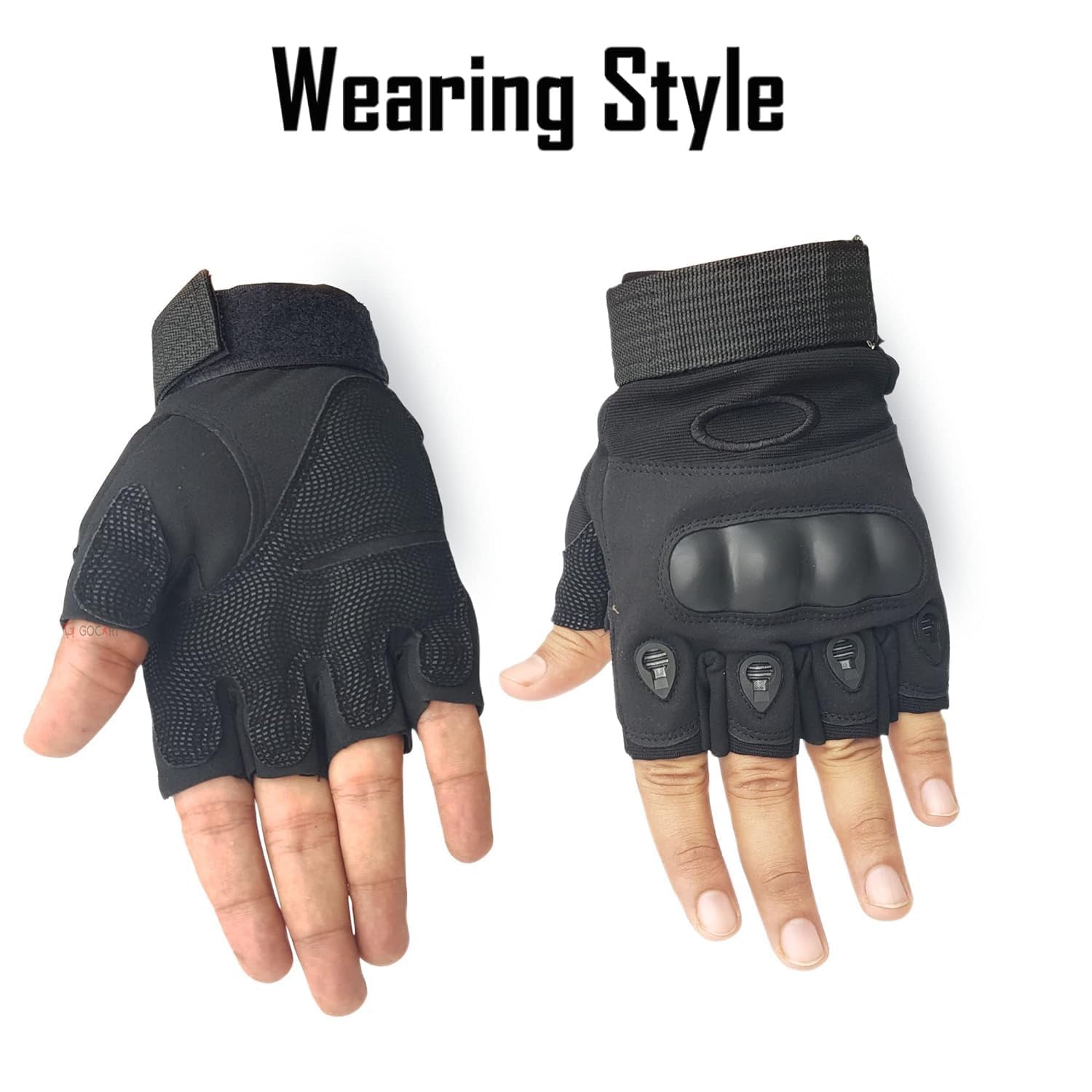 TACTICAL MILITARY HLAF HAND GLOVES (BLACK)