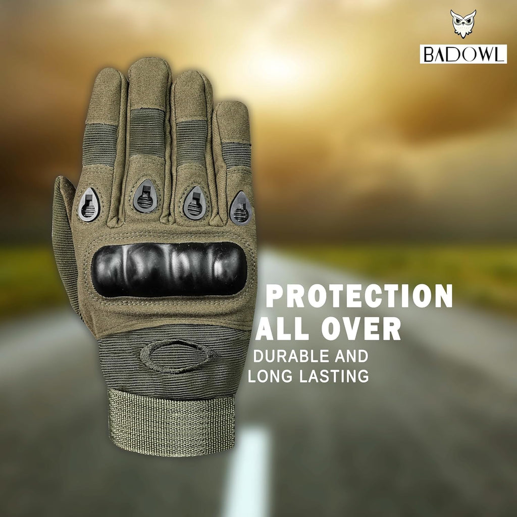TACTICAL MILITARY FULL HAND GLOVES (GREEN)