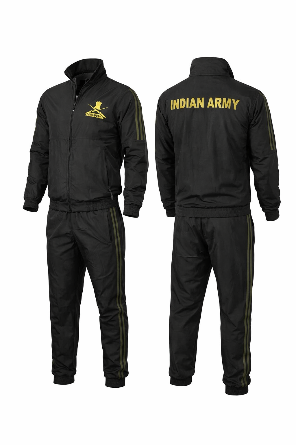 INDIAN ARMY TRACKSUIT BLACK NEW PATTERN