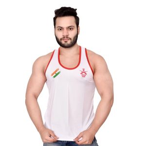 Sando sleeveless t-shirt with Indian army flag