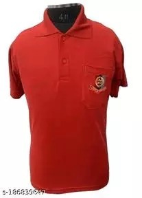 NCC T-Shirt RED Collar Print With Logo